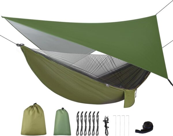 Camping Hammock with Rain Fly Tarp